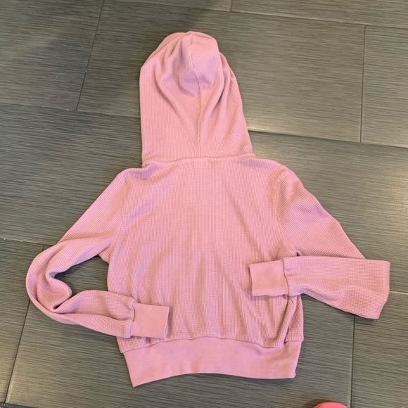 TNA waffle zip thermal hoodie in lilac - Picture 2 of 4